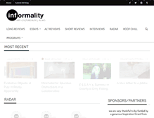 Tablet Screenshot of informalityblog.com